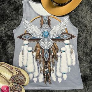 🔥Aztec Print Round NeckTank Top
